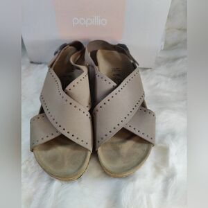 Papillio By Birkenstock Leather Samira Biscuit Rivets Narrow Fit Size 41 New